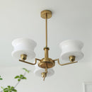 Vintage Gold Glass Ceiling Chandelier Light Fixture