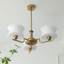 Vintage Gold Glass Ceiling Chandelier Light Fixture