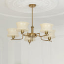 Vintage Gold Glass Ceiling Chandelier Light Fixture