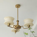 Vintage Gold Glass Ceiling Chandelier Light Fixture
