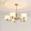 Vintage Gold Glass Ceiling Chandelier Light Fixture