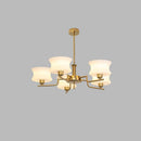 Vintage Gold Glass Ceiling Chandelier Light Fixture