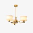 Vintage Gold Glass Ceiling Chandelier Light Fixture