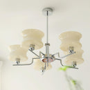 Vintage Gold Glass Ceiling Chandelier Light Fixture