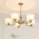 Vintage Gold Glass Ceiling Chandelier Light Fixture