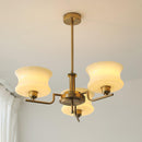 Vintage Gold Glass Ceiling Chandelier Light Fixture