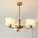 Vintage Gold Glass Ceiling Chandelier Light Fixture
