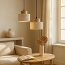 Mediterranean Cylinder Stone Pendant Light