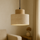 Mediterranean Cylinder Stone Pendant Light