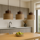 Mediterranean Cylinder Stone Pendant Light