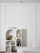 Wood Accent Drum Ceiling Light
