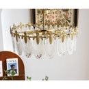 Lustre de teto de agrupamento de pétalas de vidro