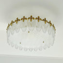 Lustre de teto de agrupamento de pétalas de vidro
