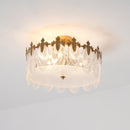 Lustre de teto de agrupamento de pétalas de vidro