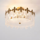 Lustre de teto de agrupamento de pétalas de vidro