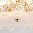 Lustre de teto de agrupamento de pétalas de vidro