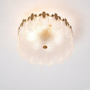 Lustre de teto de agrupamento de pétalas de vidro