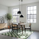 Checkered Green Area Rug
