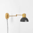 Metal Swing Arm Plug-In Wall Light