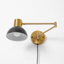 Metal Swing Arm Plug-In Wall Light