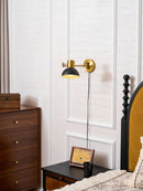 Metal Swing Arm Plug-In Wall Light