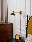 Metal Swing Arm Plug-In Wall Light