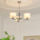 Vintage Gold Glass Ceiling Chandelier Light Fixture