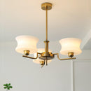 Vintage Gold Glass Ceiling Chandelier Light Fixture