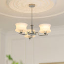 Vintage Gold Glass Ceiling Chandelier Light Fixture