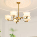 Vintage Gold Glass Ceiling Chandelier Light Fixture