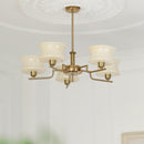 Vintage Gold Glass Ceiling Chandelier Light Fixture