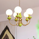 Multi-Light Glass Chandelier