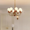 Multi-Light Glass Chandelier