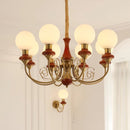 Multi-Light Glass Chandelier