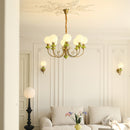 Multi-Light Glass Chandelier