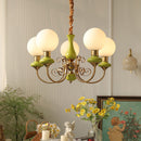 Multi-Light Glass Chandelier