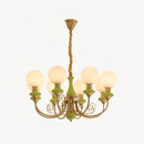 Multi-Light Glass Chandelier