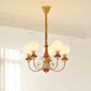 Multi-Light Glass Chandelier