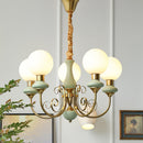 Multi-Light Glass Chandelier