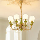 Multi-Light Glass Chandelier