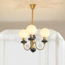 Multi-Light Glass Chandelier