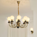 Multi-Light Glass Chandelier