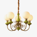 Multi-Light Glass Chandelier