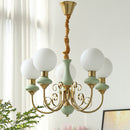 Multi-Light Glass Chandelier