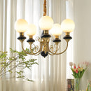 Multi-Light Glass Chandelier