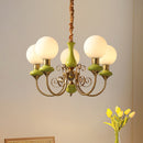 Multi-Light Glass Chandelier