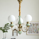 Multi-Light Glass Chandelier