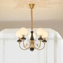 Multi-Light Glass Chandelier