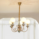 Multi-Light Glass Chandelier