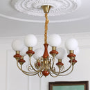Multi-Light Glass Chandelier